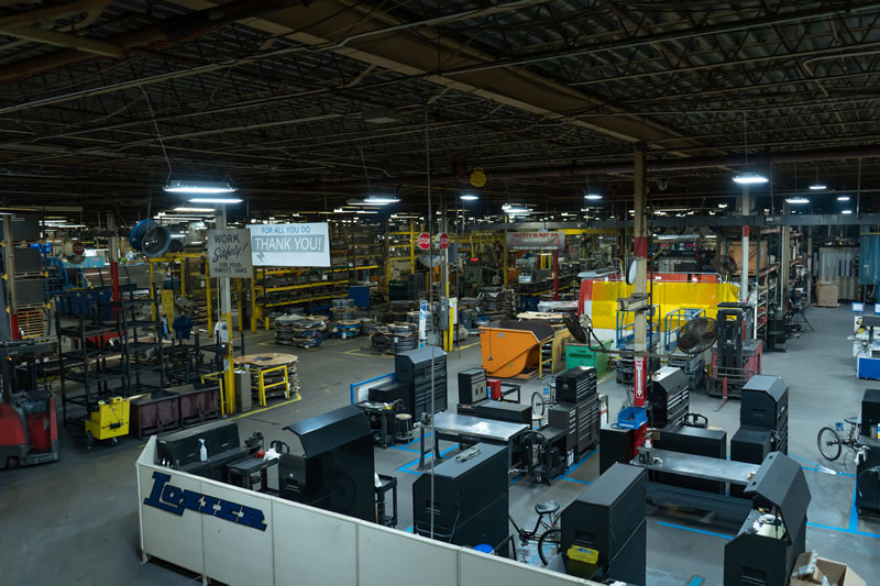 overhead view of the Lozier plant