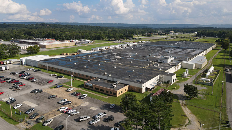 Aerial view of the Scottsboro campus