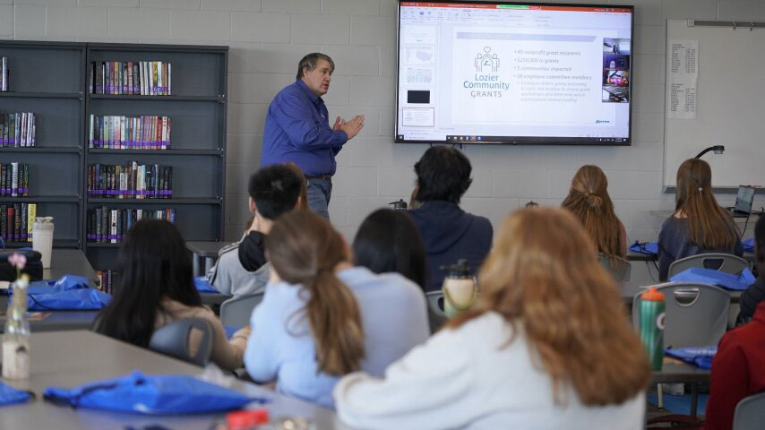 Elkhorn Public School students get lunch and learn with Lozier’s Principal Engineer New Product Technologies