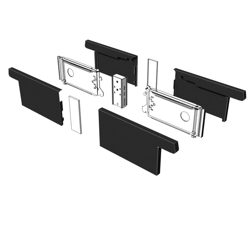 Freestanding Retail Shelving Steel Display Sections End Lozier
