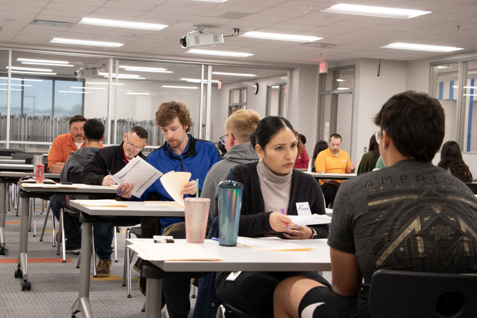 Omaha students practice interviewing skills with Lozier professionals