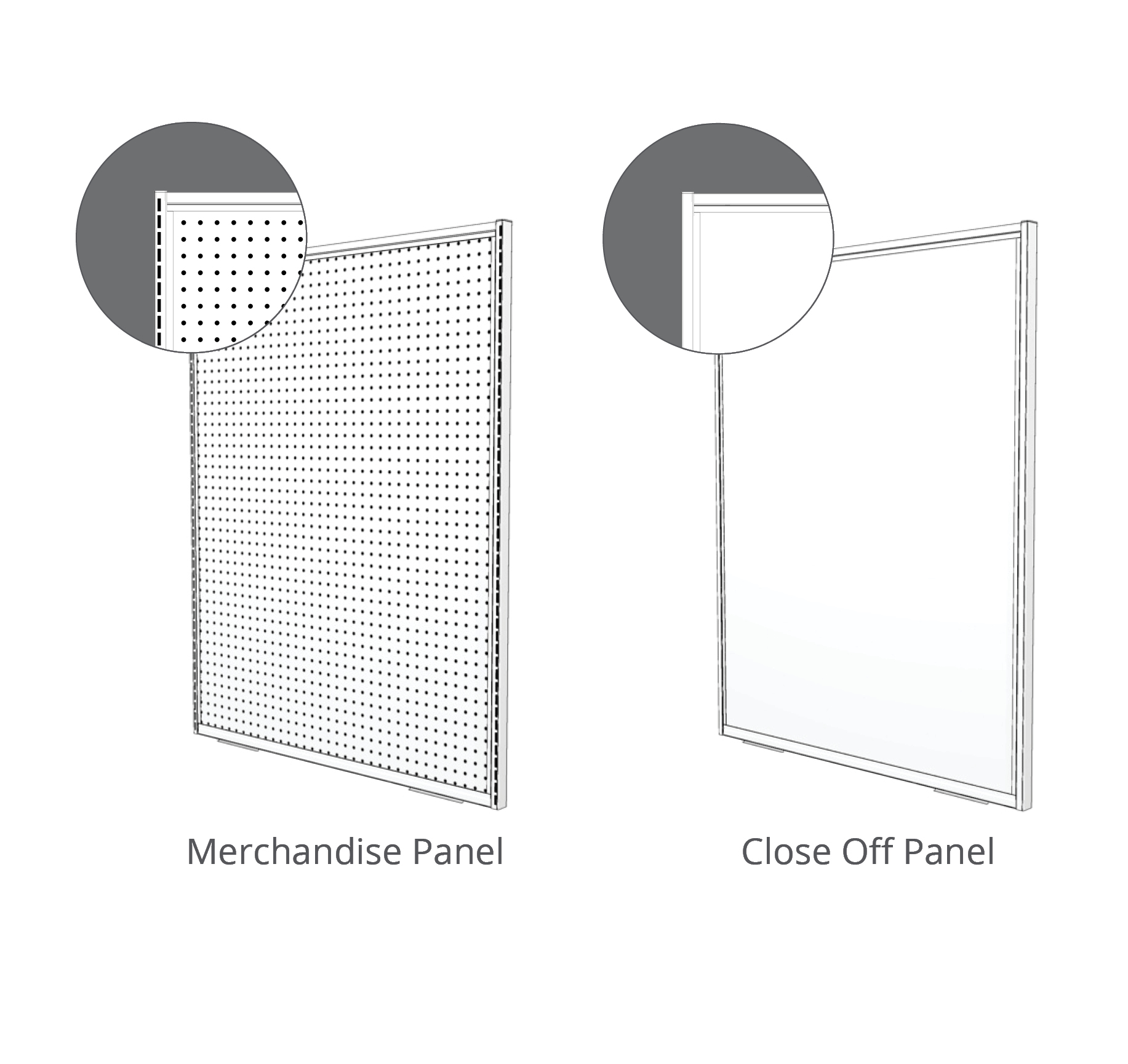 Merchandise & Close Off Panel - Hardboard