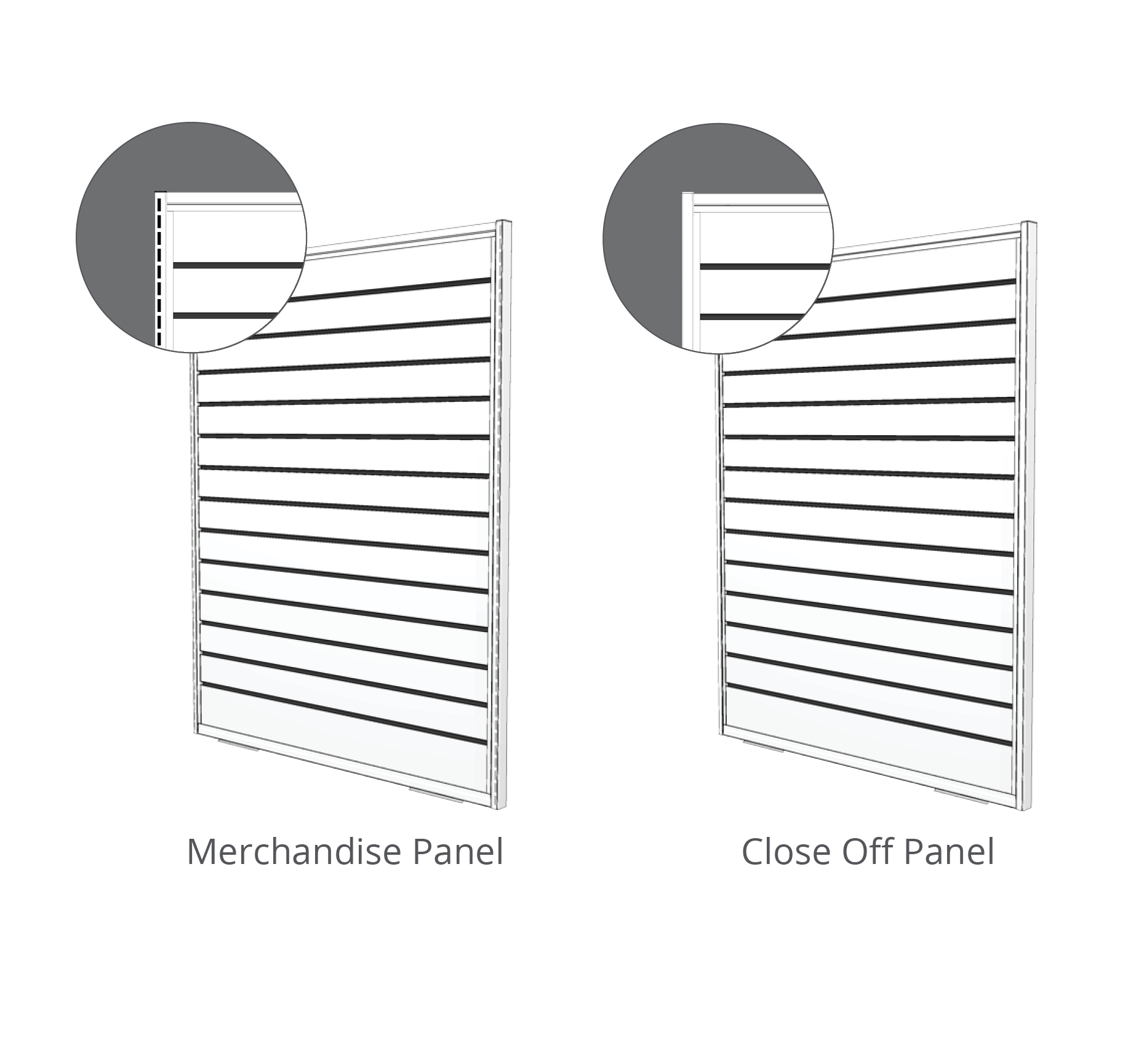 Merchandise & Close Off Panel - Slotwall