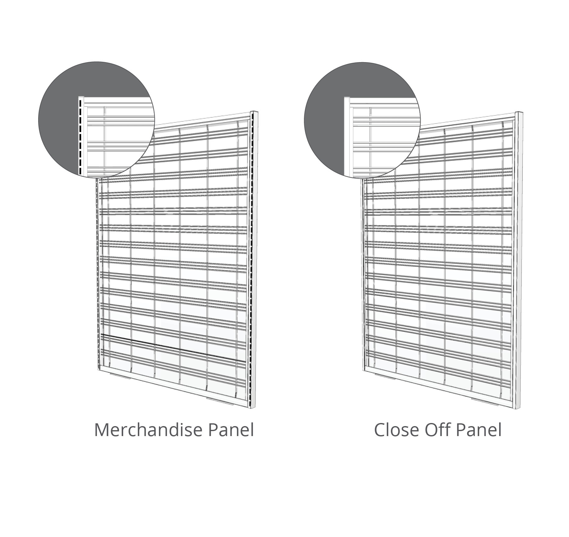 Merchandise & Close Off Panel - Wiregrid