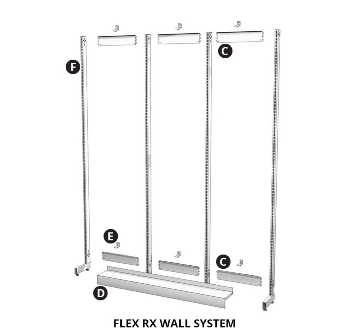 Pharmacy-Shelving-Flex-RX-Sections-Wall-Exploded3-Lozier