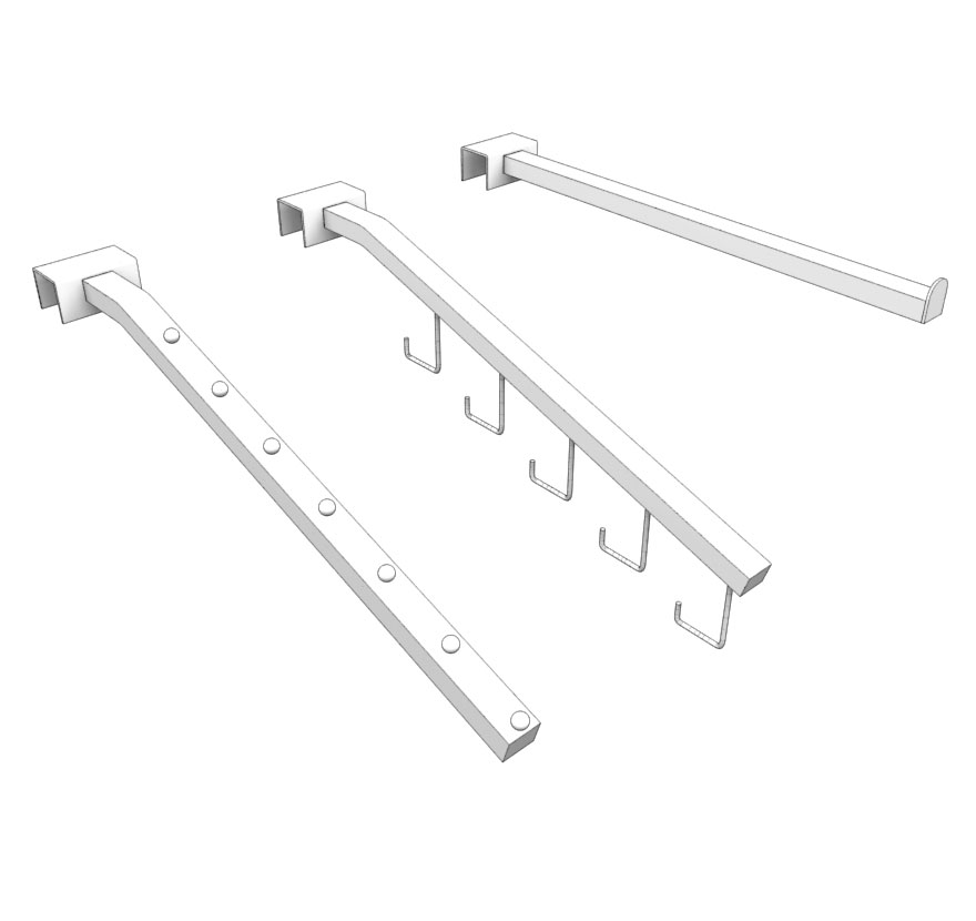 Retail Shelving Accessories 1 Inch Crosstube Arms Lozier