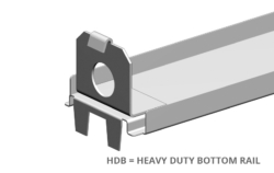 Slotwall Back Rails - HD Bottom Rail - Detail